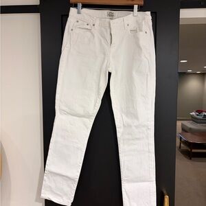 J. Crew White Slim Broken In Boyfriend Jeans - 28T